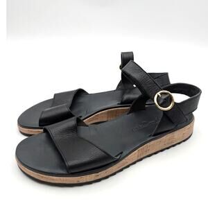 Paul Green Tippi Ankle Strap Wedge Sandal Women's Black Size US10 UK7.5 EU40